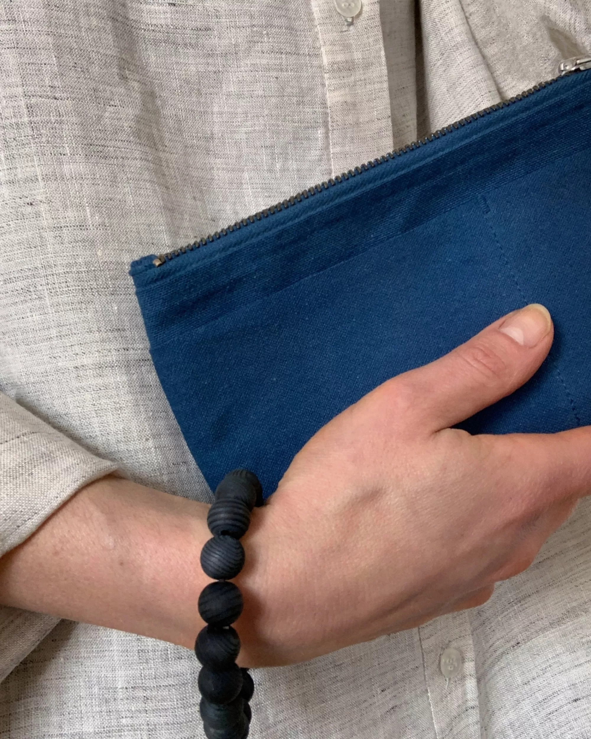 Cheap buaisou : Indigo Canvas Mini Pouch