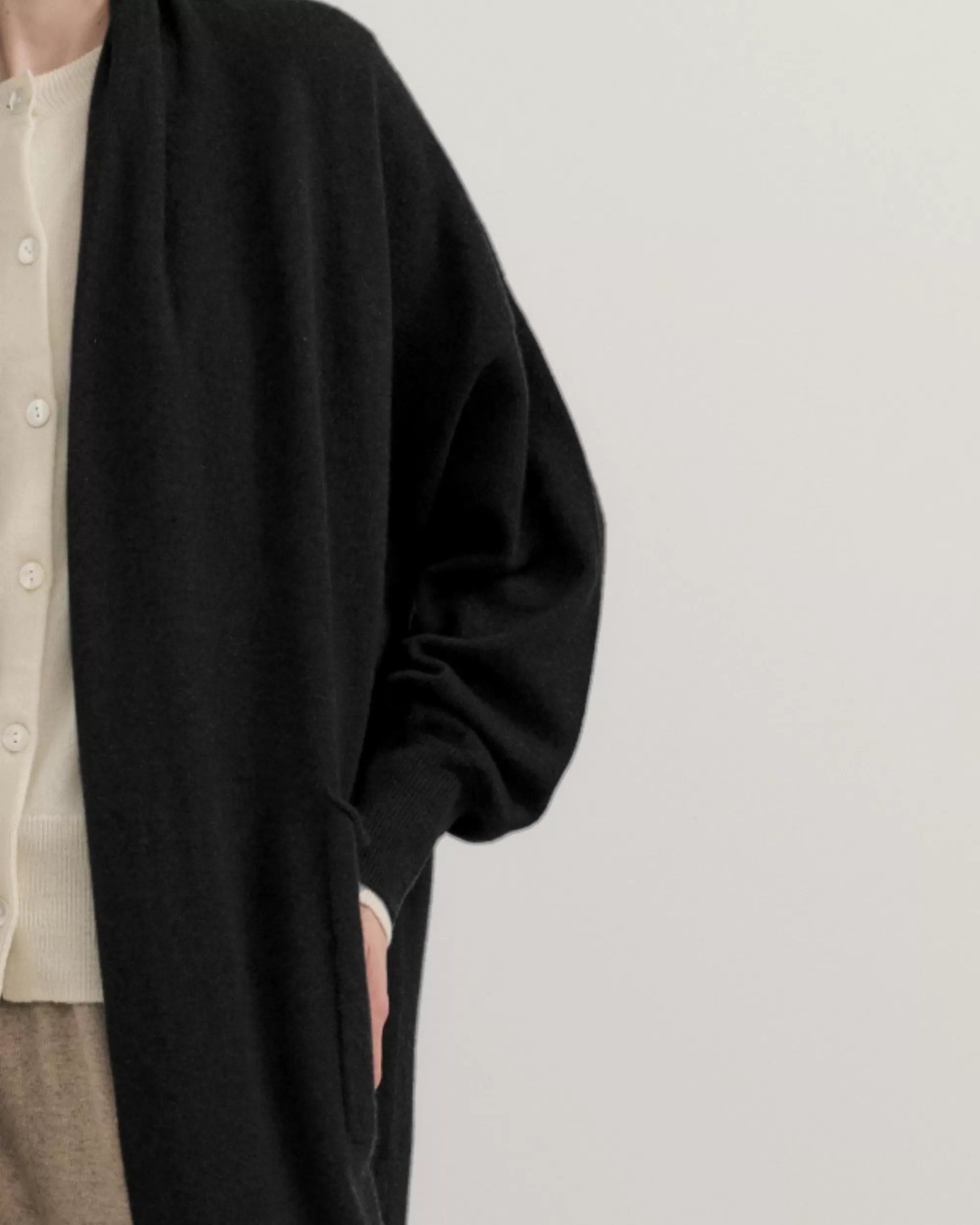 Cheap cashmerism : Oversize Maxi Cardigan In Black