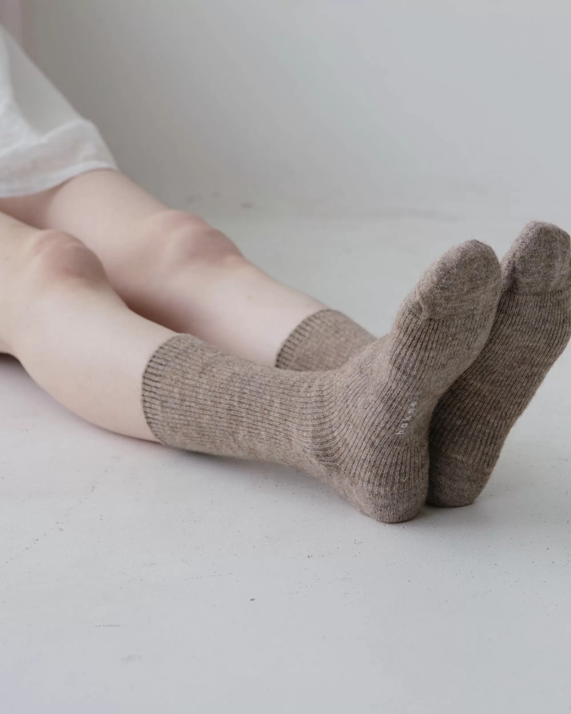 Clearance NISHIGUCHI KUTSUSHITA Hakne : Suri Alpaca Ribbed Socks