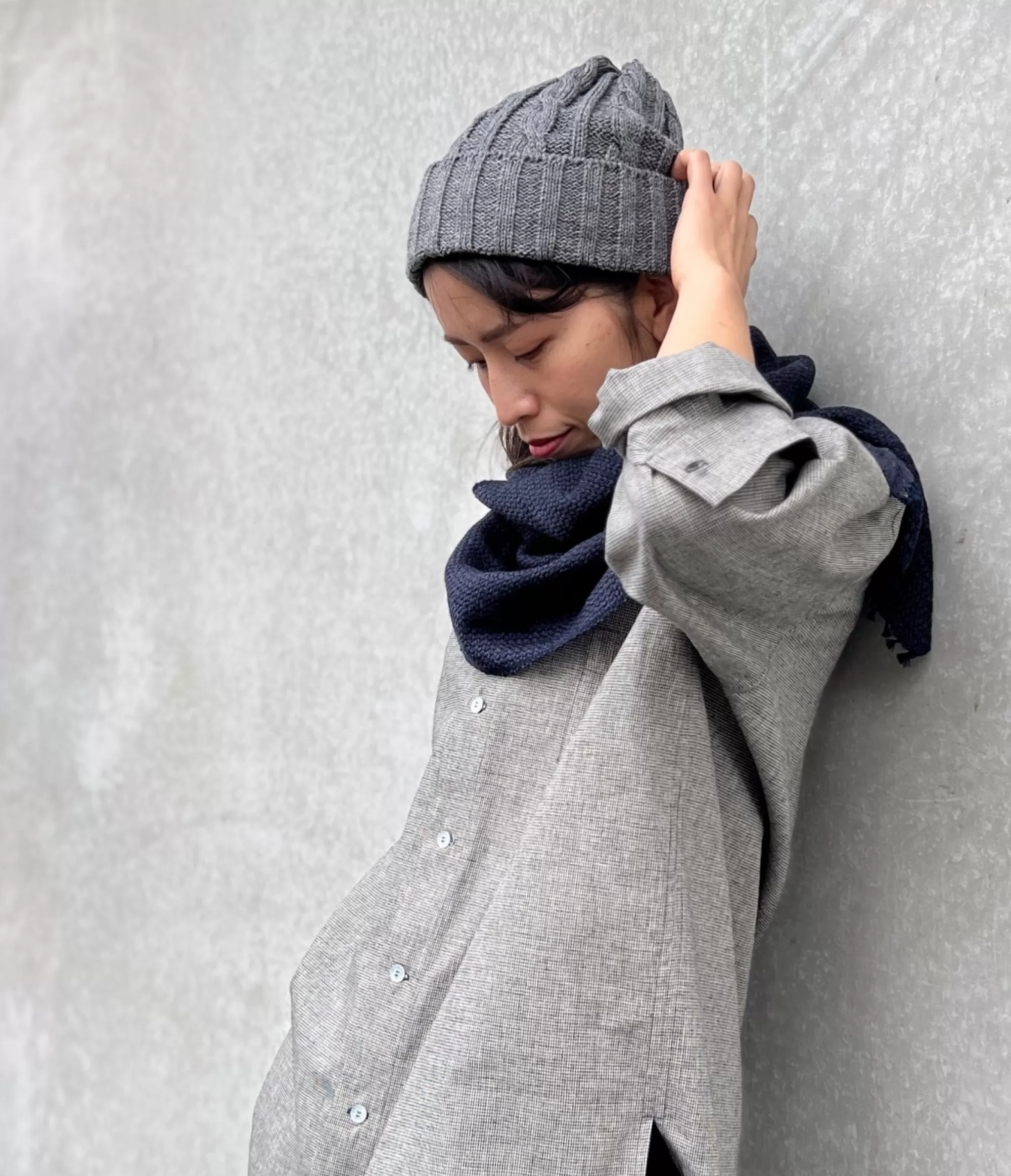 Fashion the maker Japanese Cotton Cable Knit Beanie