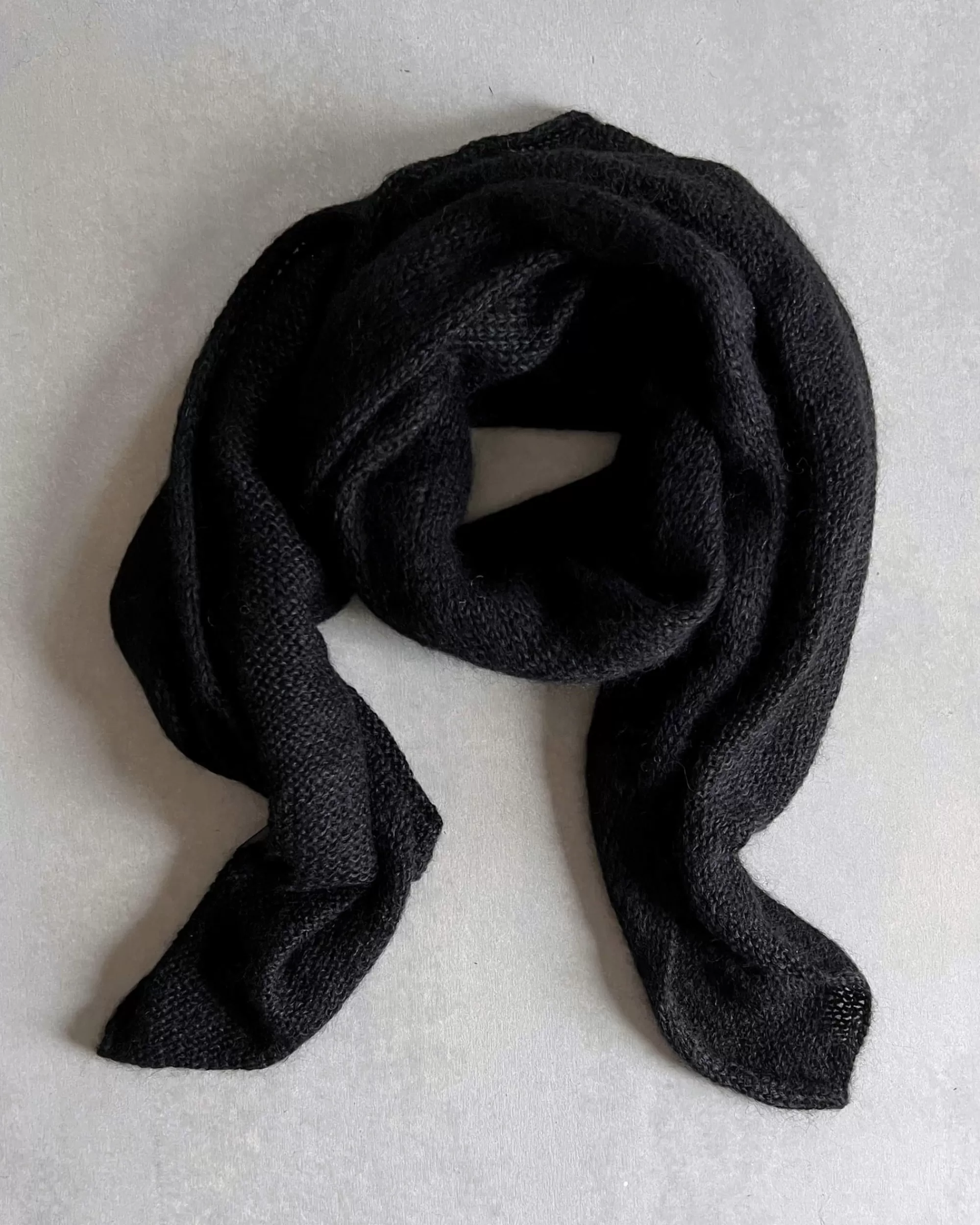 Shop karakoram : Alpaca Mohair Scarf In Carbon