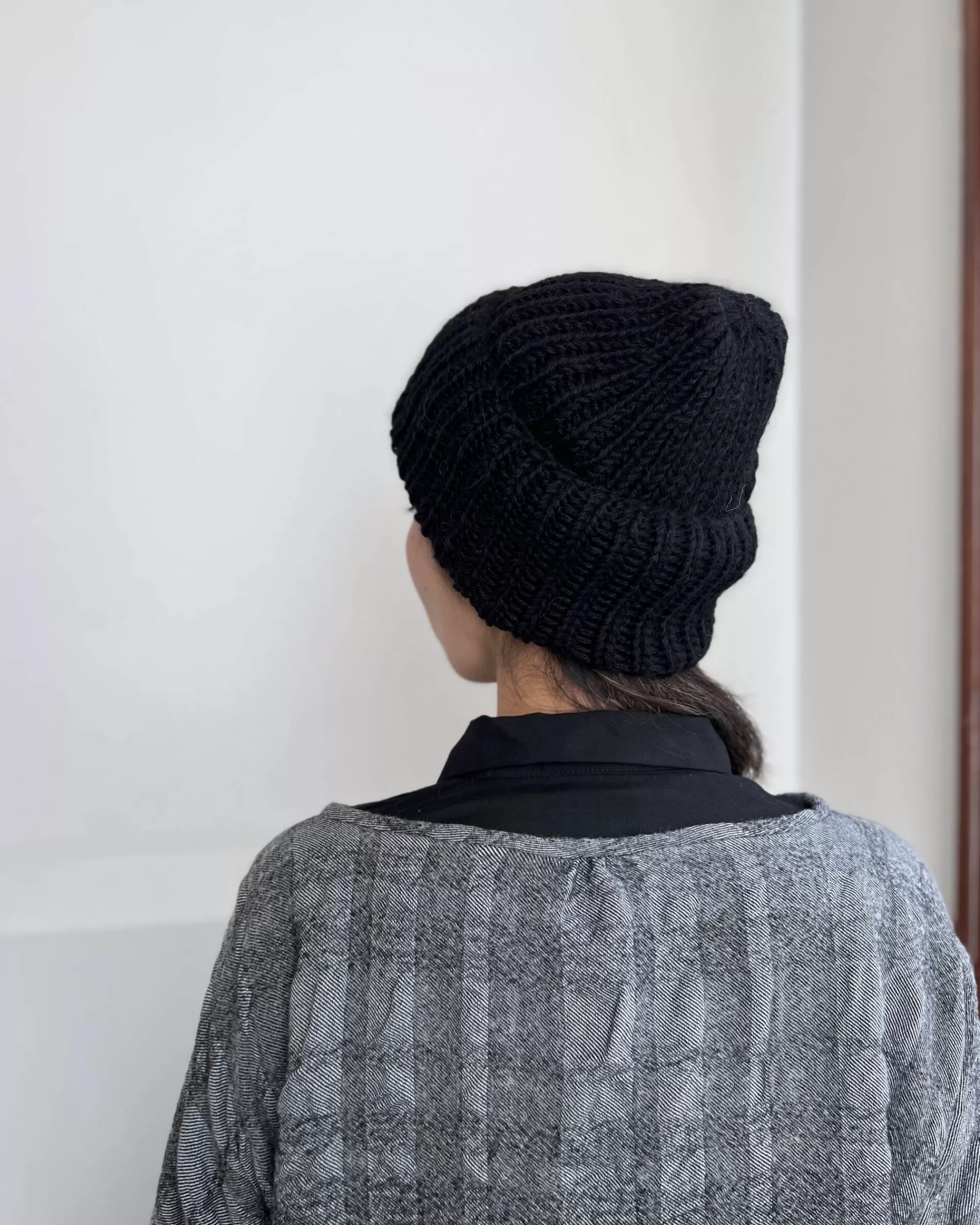 Shop karakoram : Alpaca Wool Ribbed Beanie In Carbon