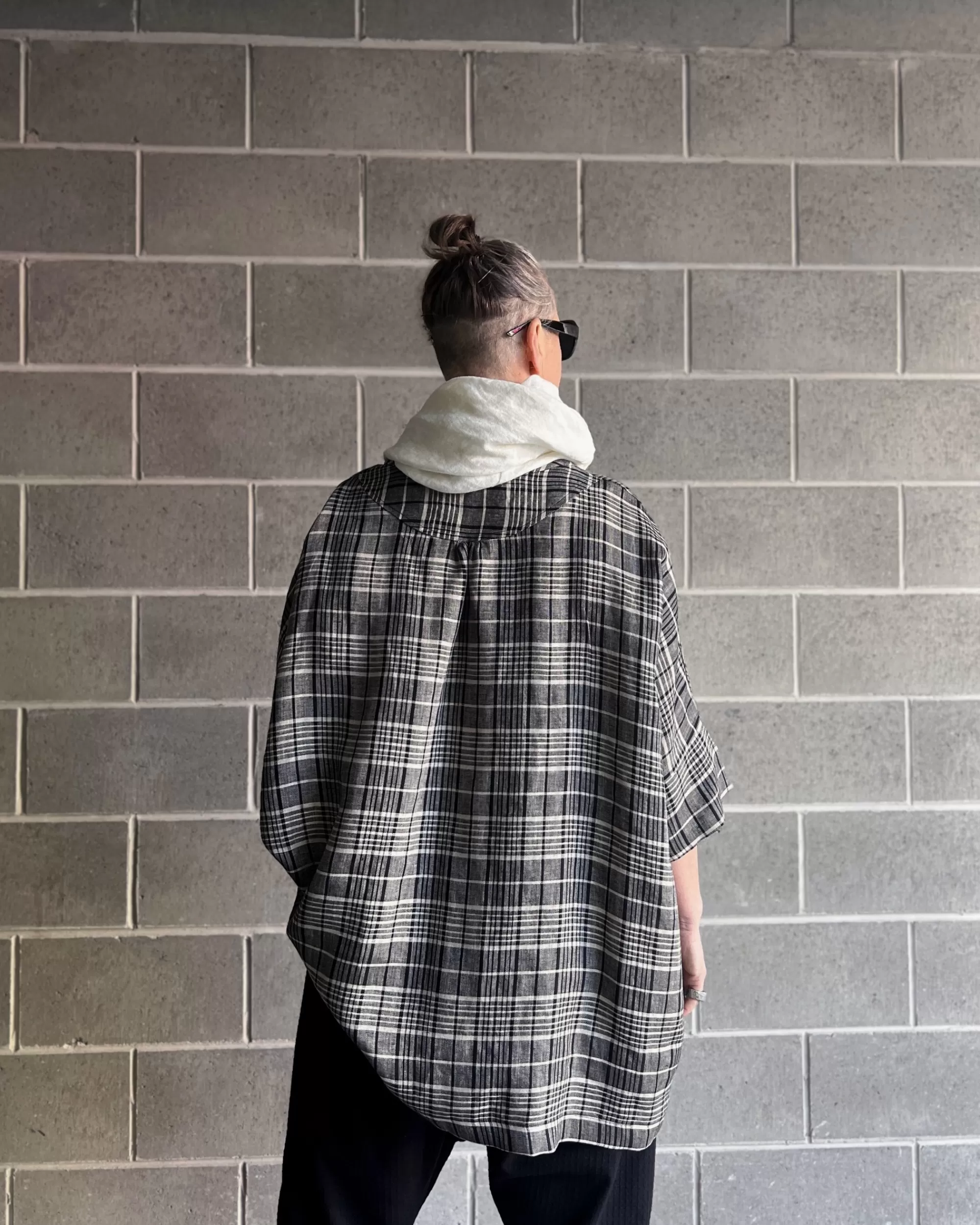 Outlet LJ struthers : Check Linen Lunar Tunic