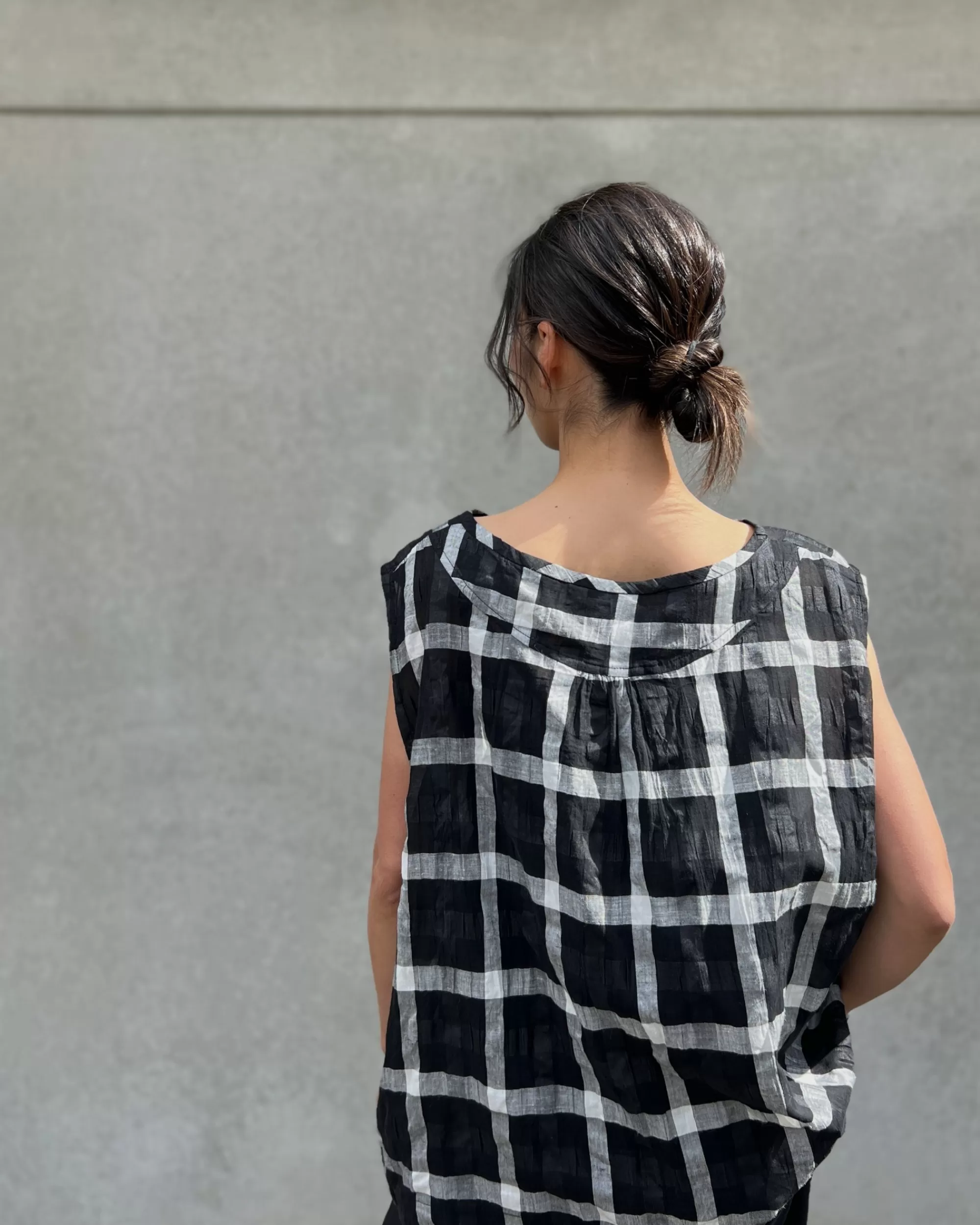 New LJ struthers : Check Linen Tunic