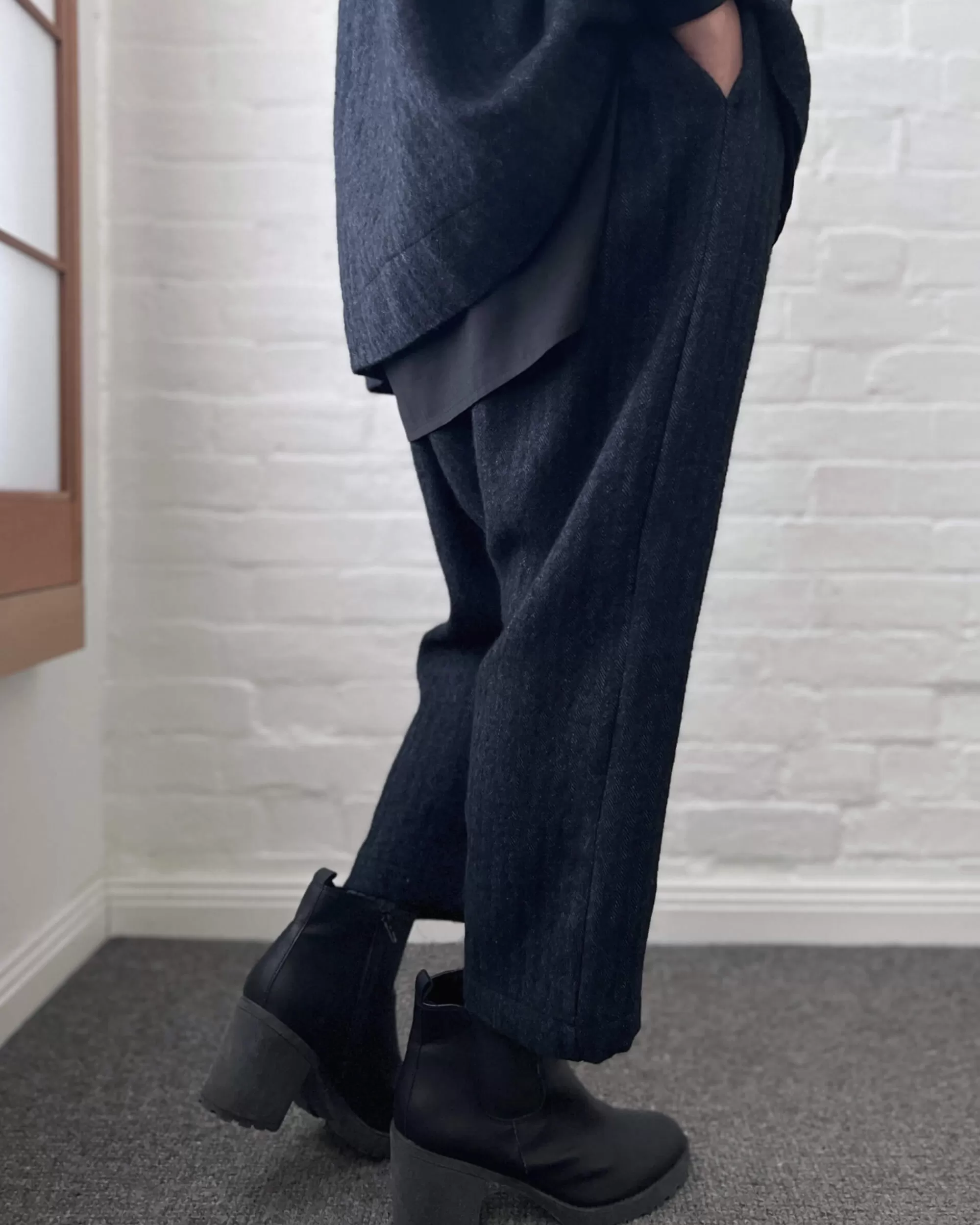 Clearance LJ struthers : Herringbone Wool Pants