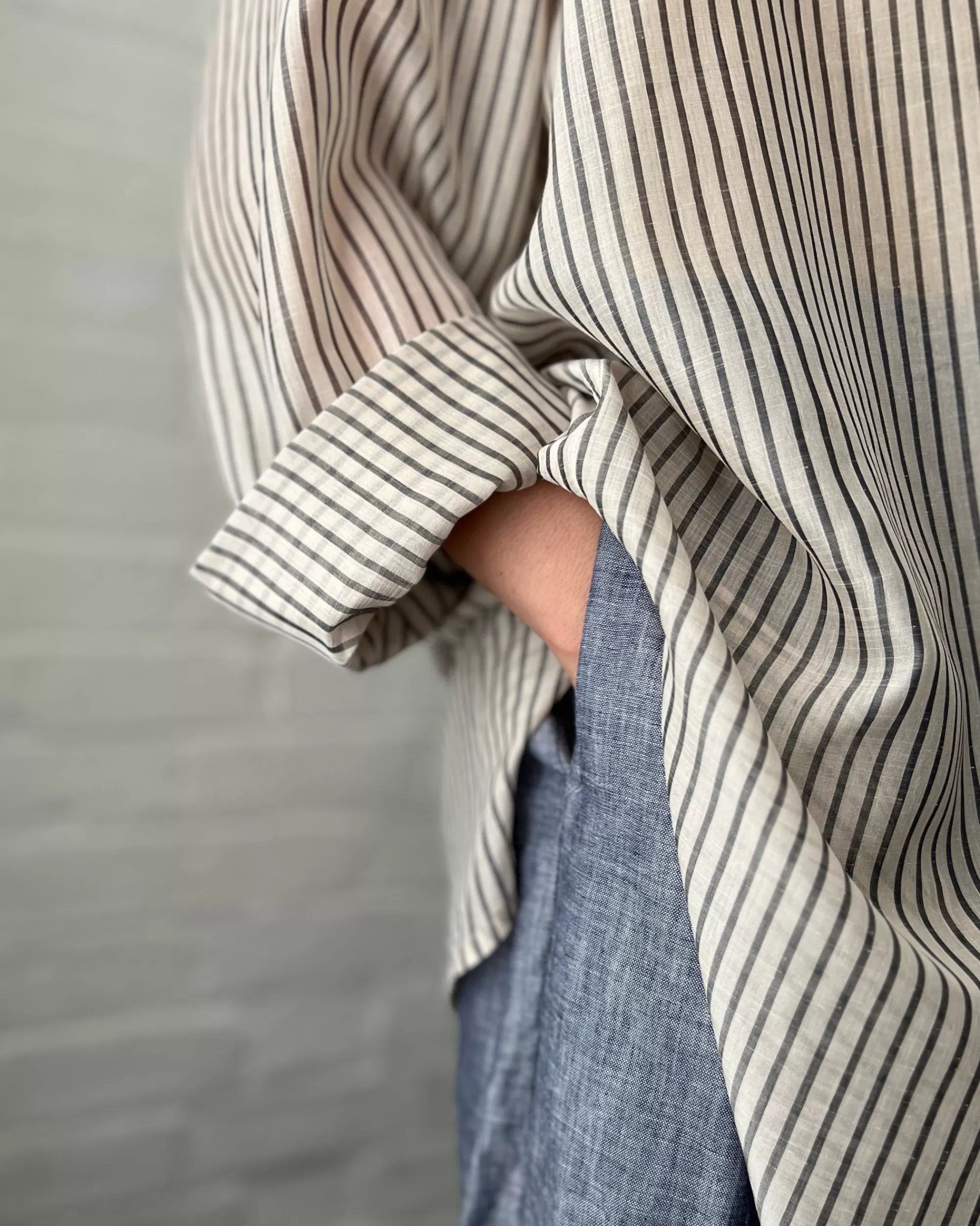 Shop LJ struthers : Sheer Stripe Shirt