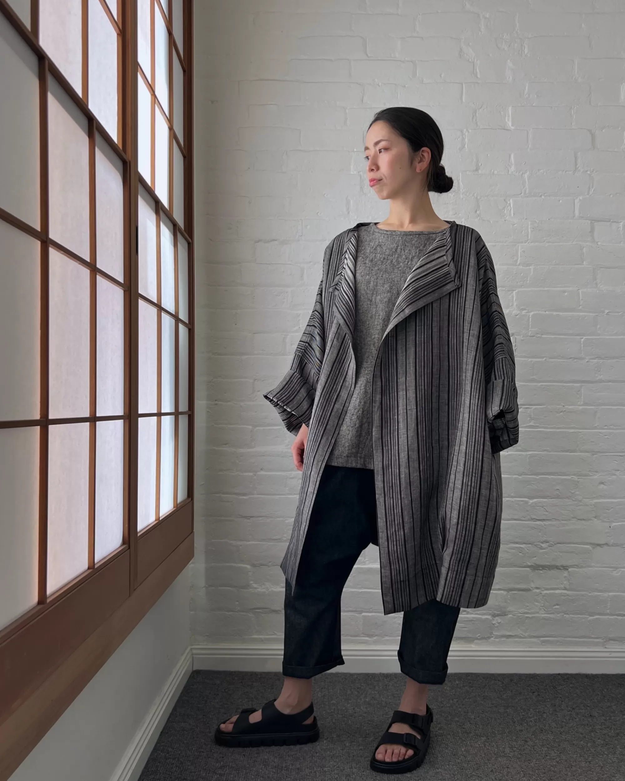 Hot LJ struthers : Striped Linen Gallery Duster