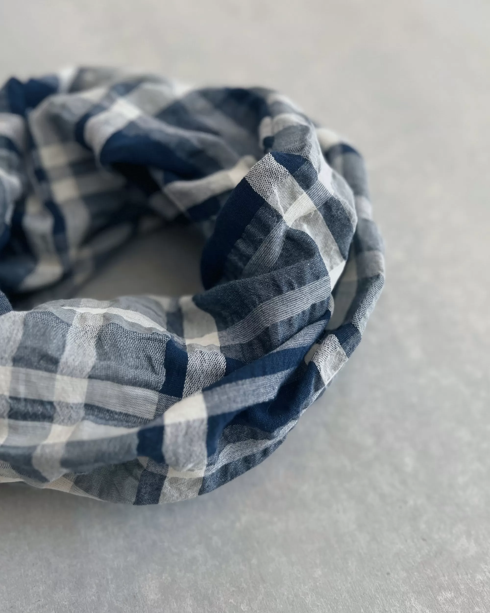 Best Sale the maker M' For : Check Cotton Origin Loop Scarf