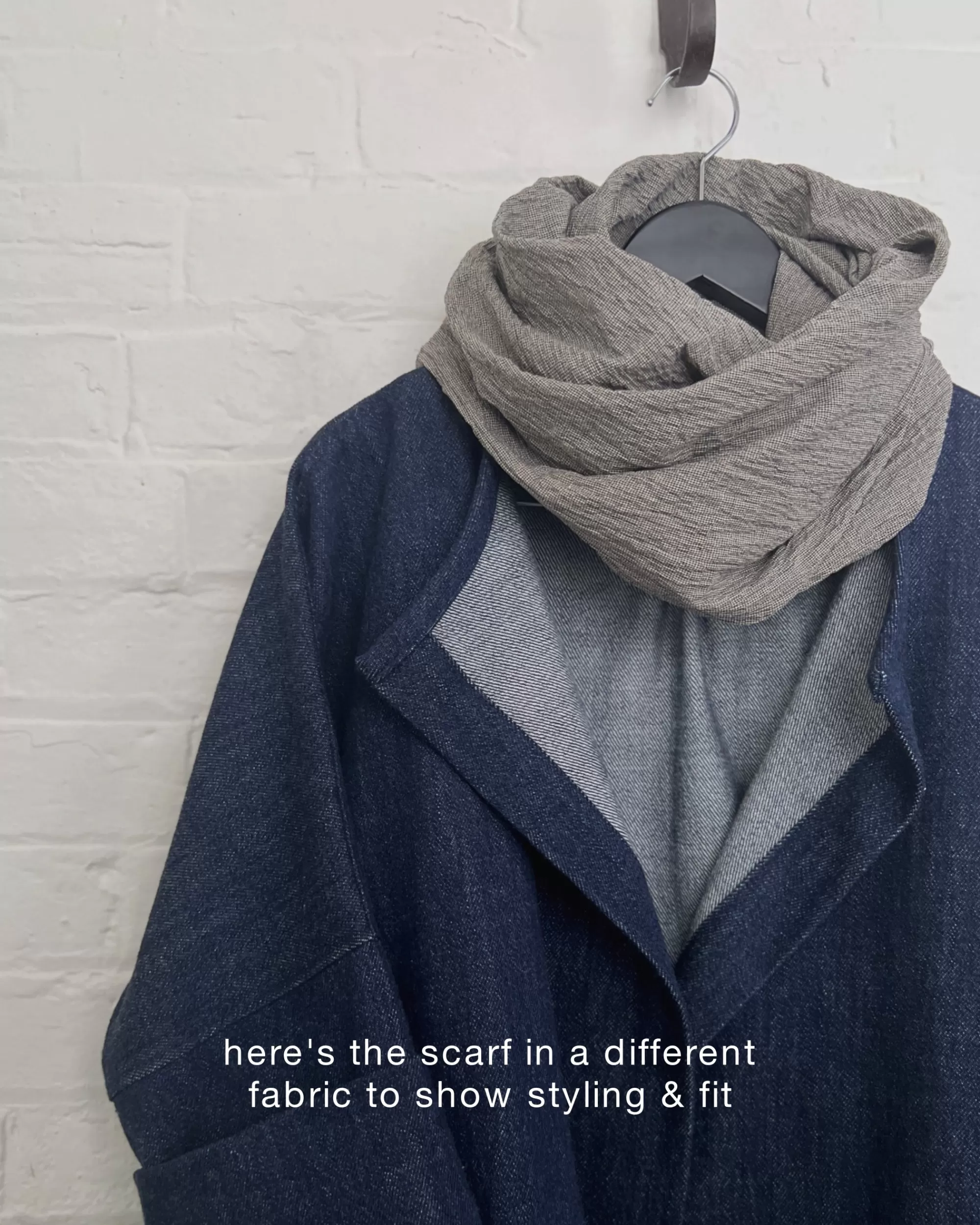 Outlet the maker M' For : Indigo Cotton Origin Loop Scarf