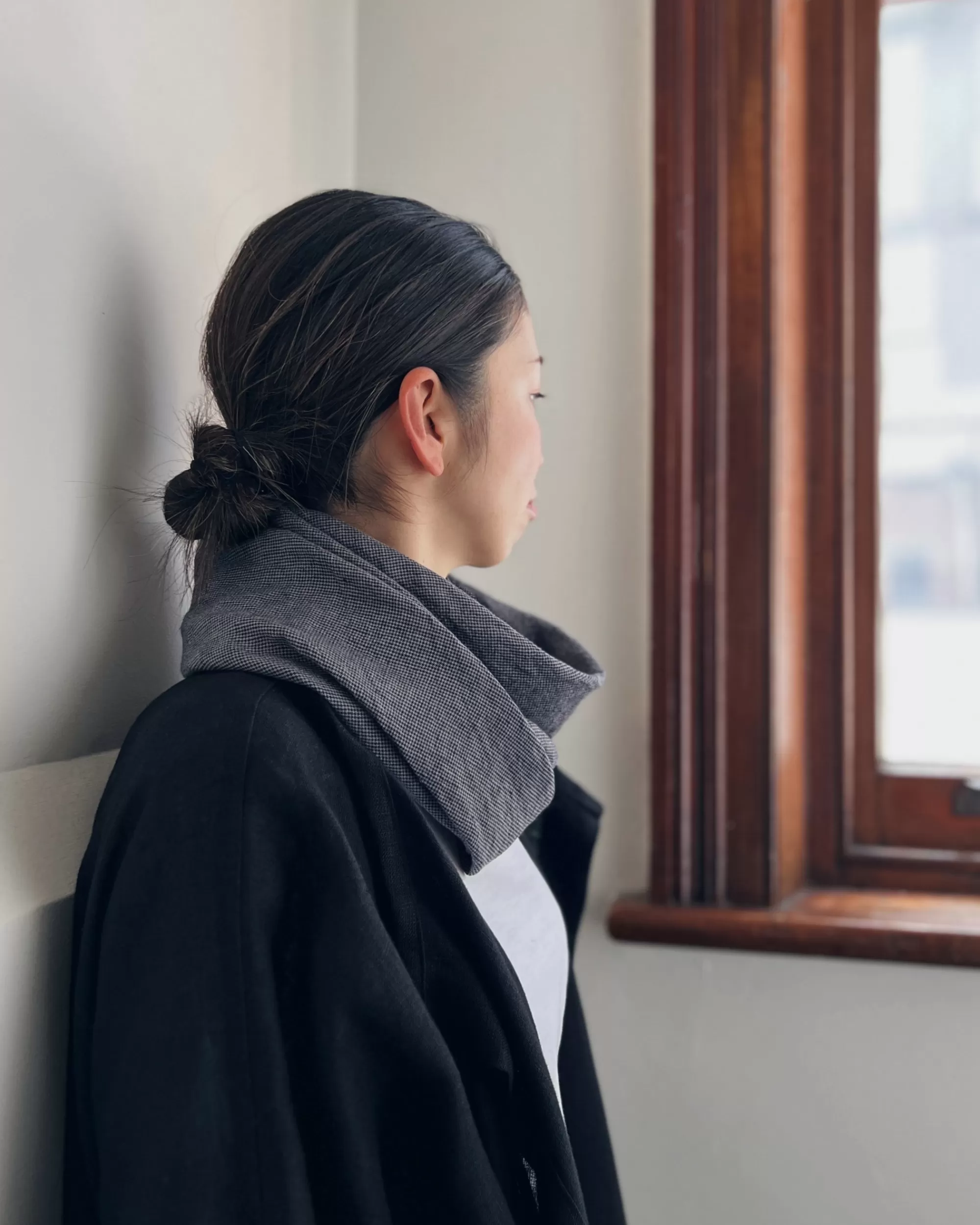 Cheap the maker M' For : Linen Origin Loop Scarf