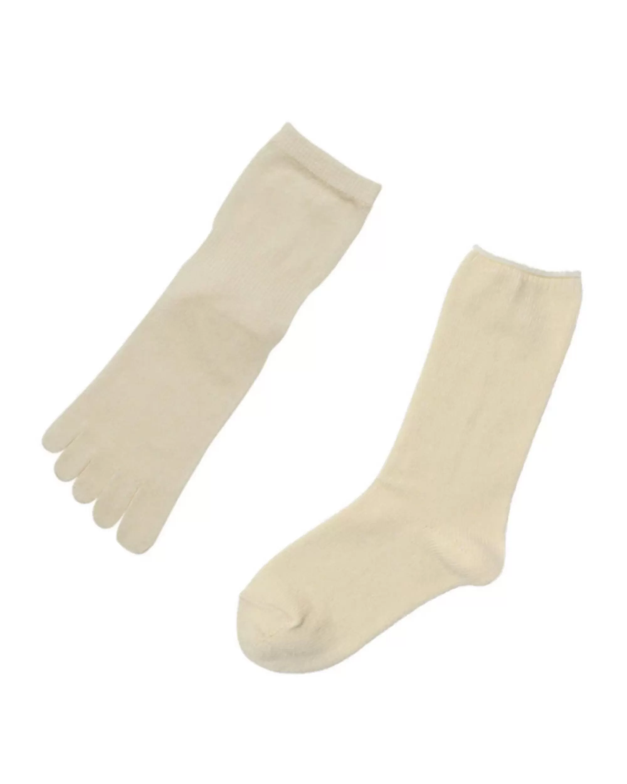 Outlet nishiguchi kutsushita Memeri : Wool Silk Layered Sock Set