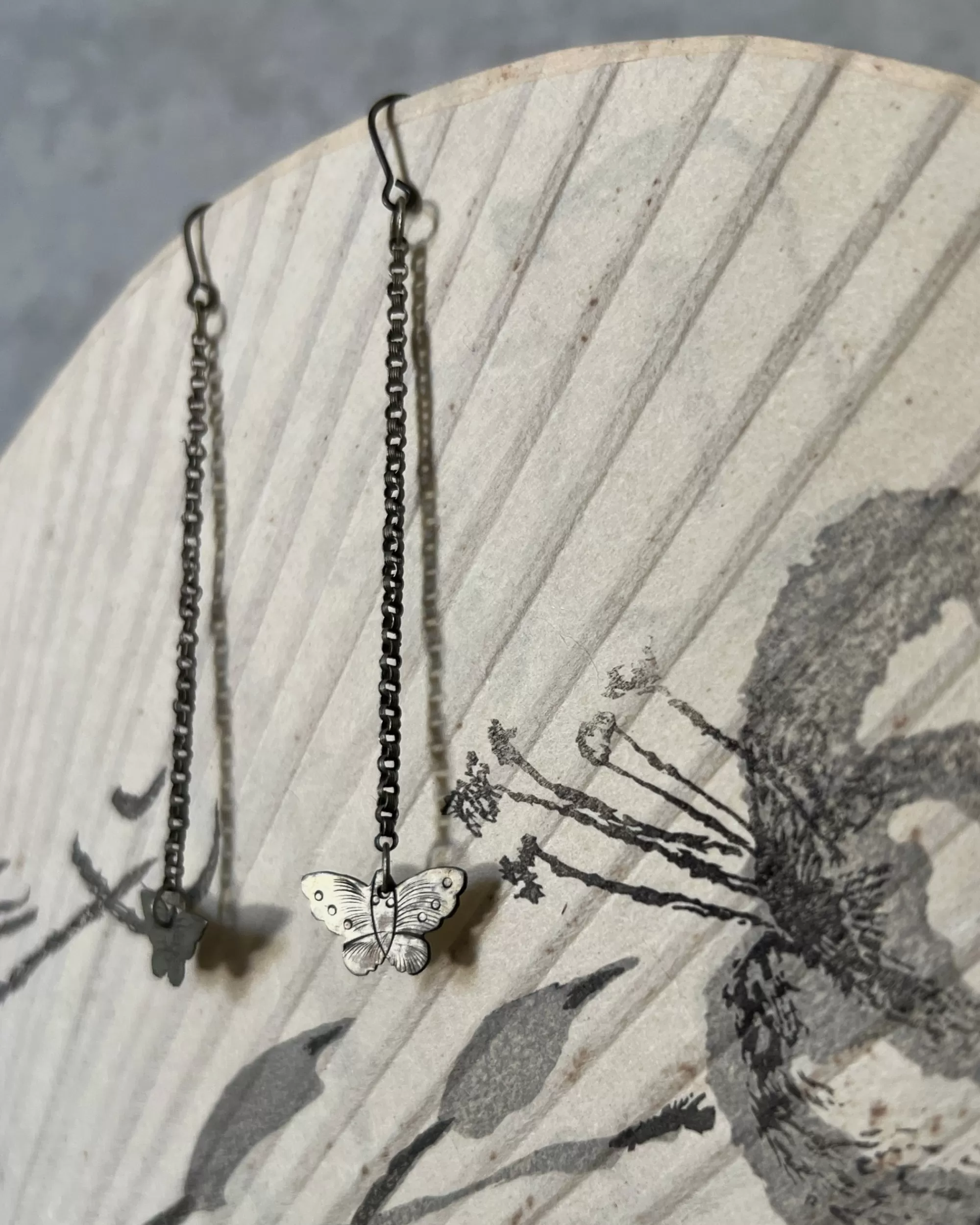 Shop modern marcel : Vintage Butterfly Drop Earrings