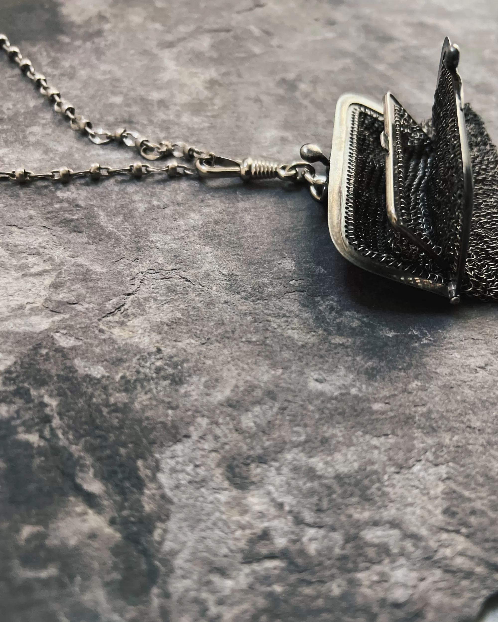 Cheap modern marcel : Vintage Chain Purse Necklace