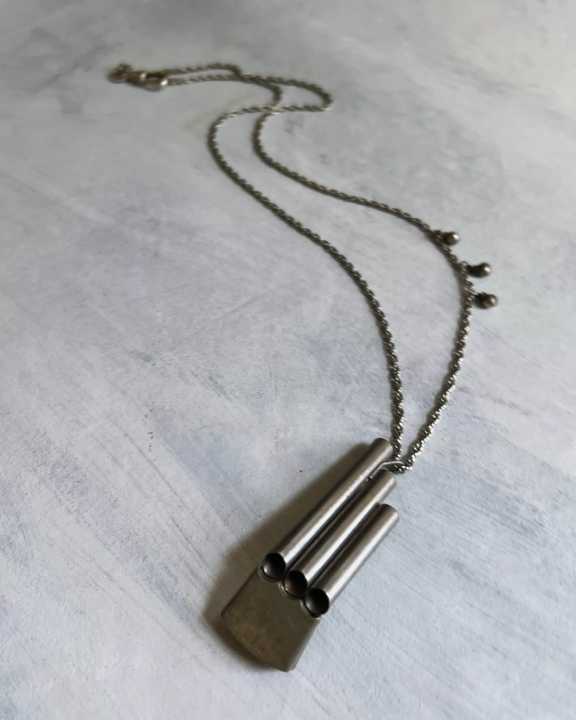 Hot modern marcel : Vintage Whistle Necklace