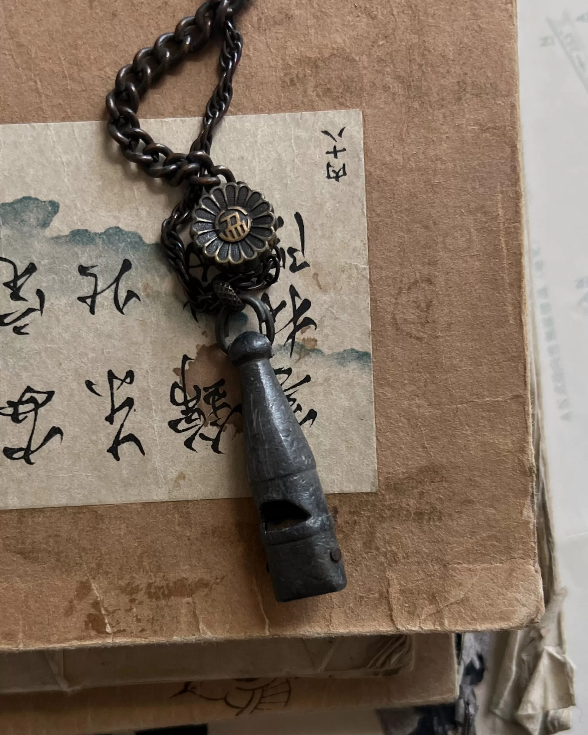 Sale modern marcel : Vintage Whistle Necklace