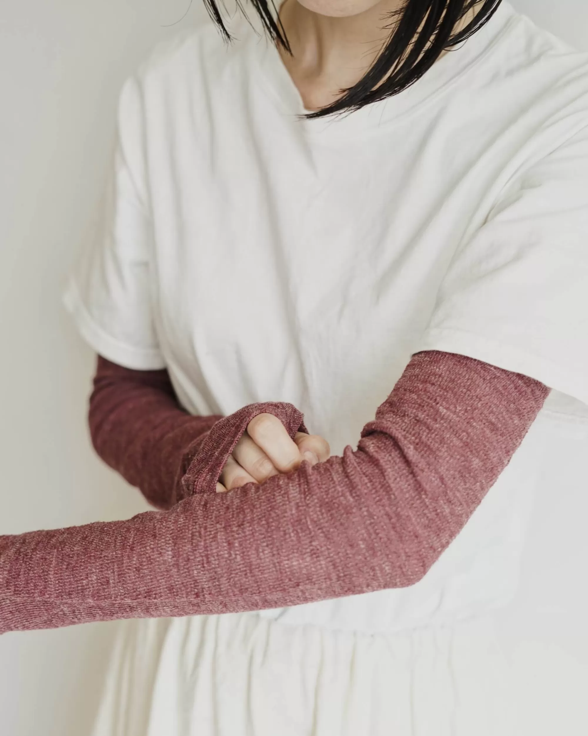 Clearance nishiguchi kutsushita : Teni Linen Arm Covers - Long