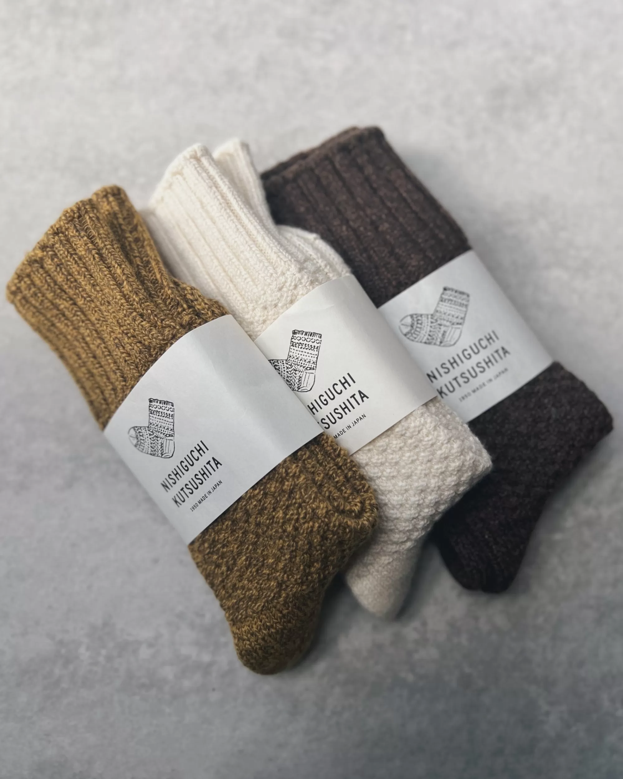 Shop nishiguchi kutsushita : Wool Cotton Boot Socks