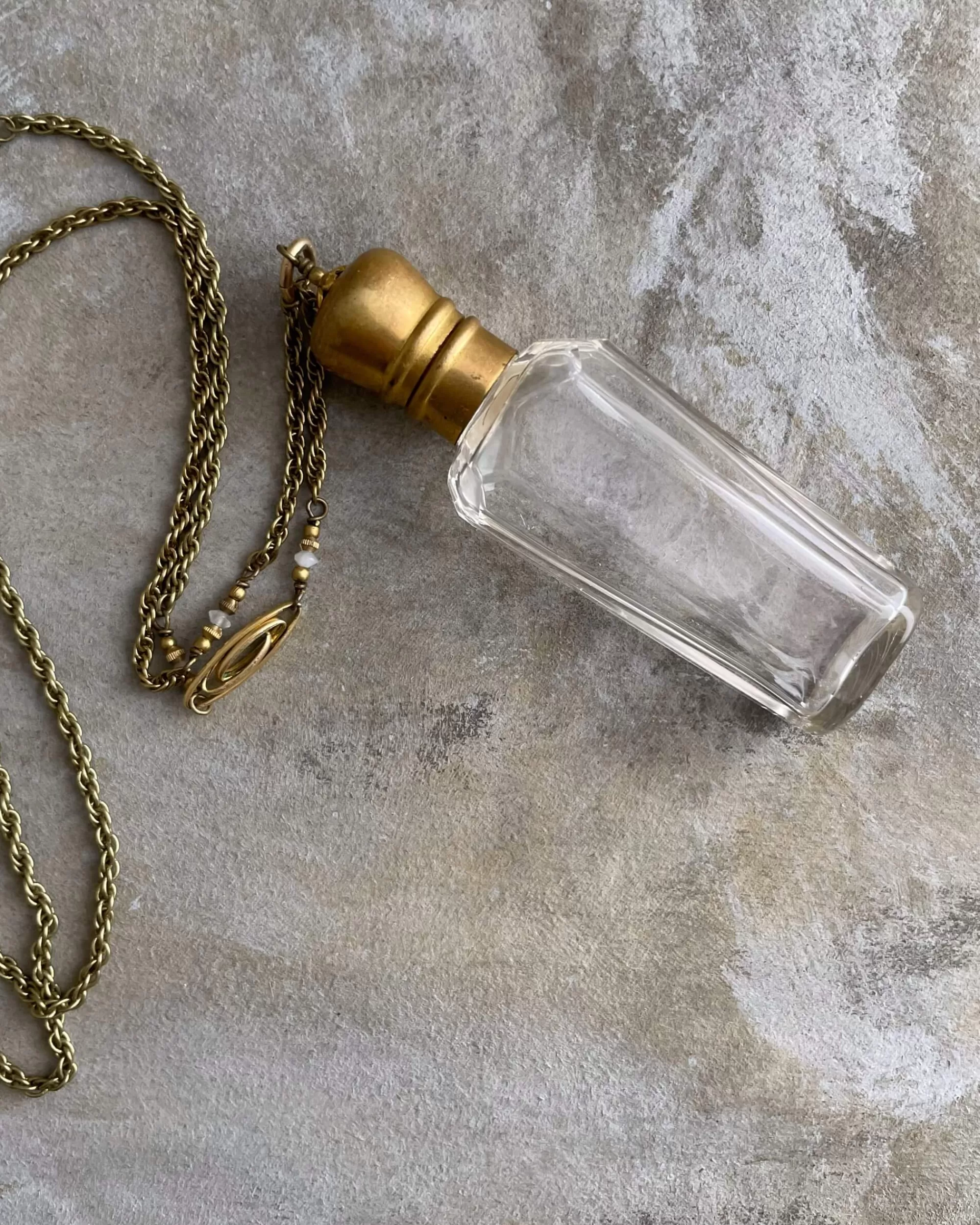 Cheap tabito : Brass Necklace With Vintage Perfume Flask Pendant