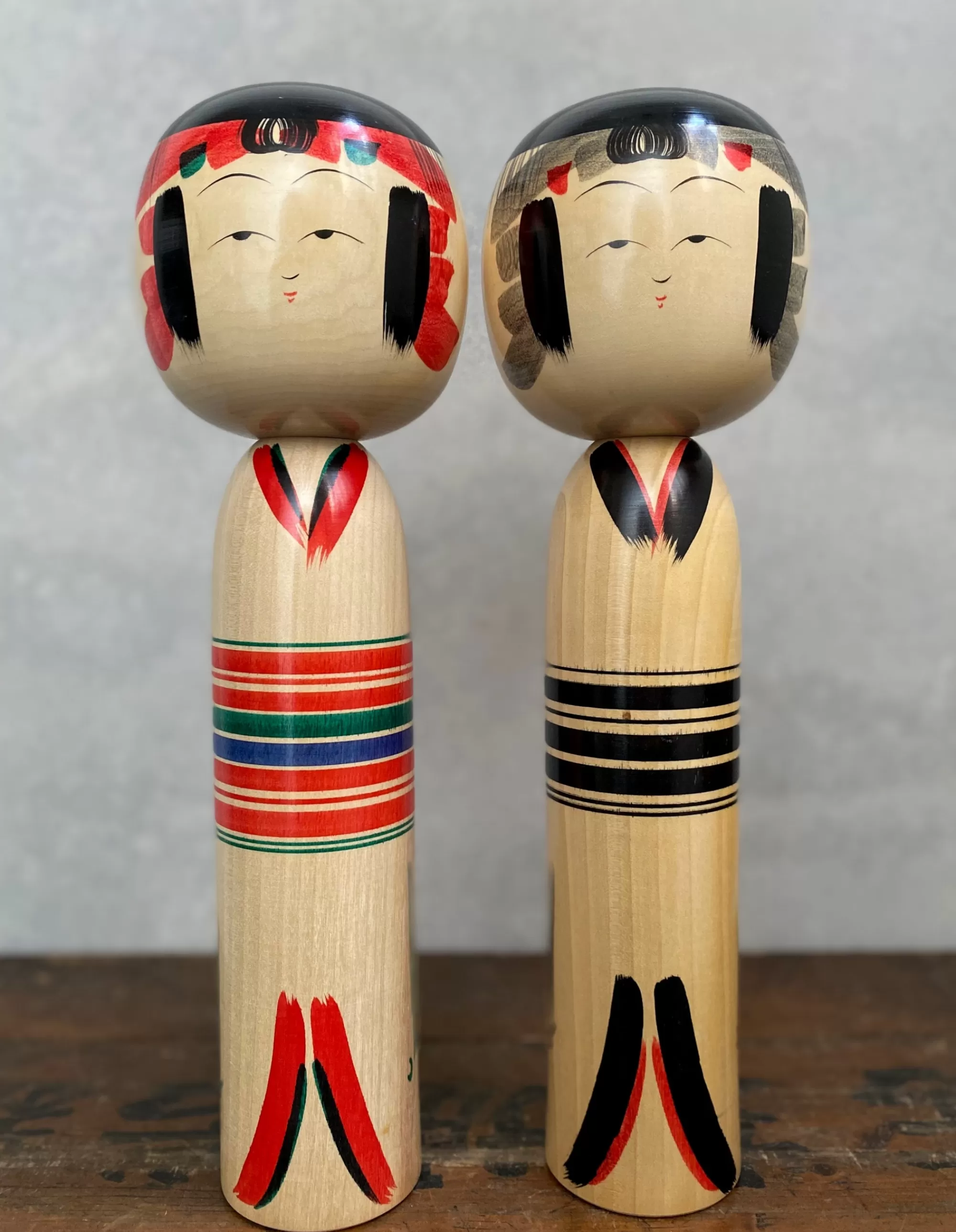 Online the maker Vintage Japanese Ceremonial Kokeshi Duo