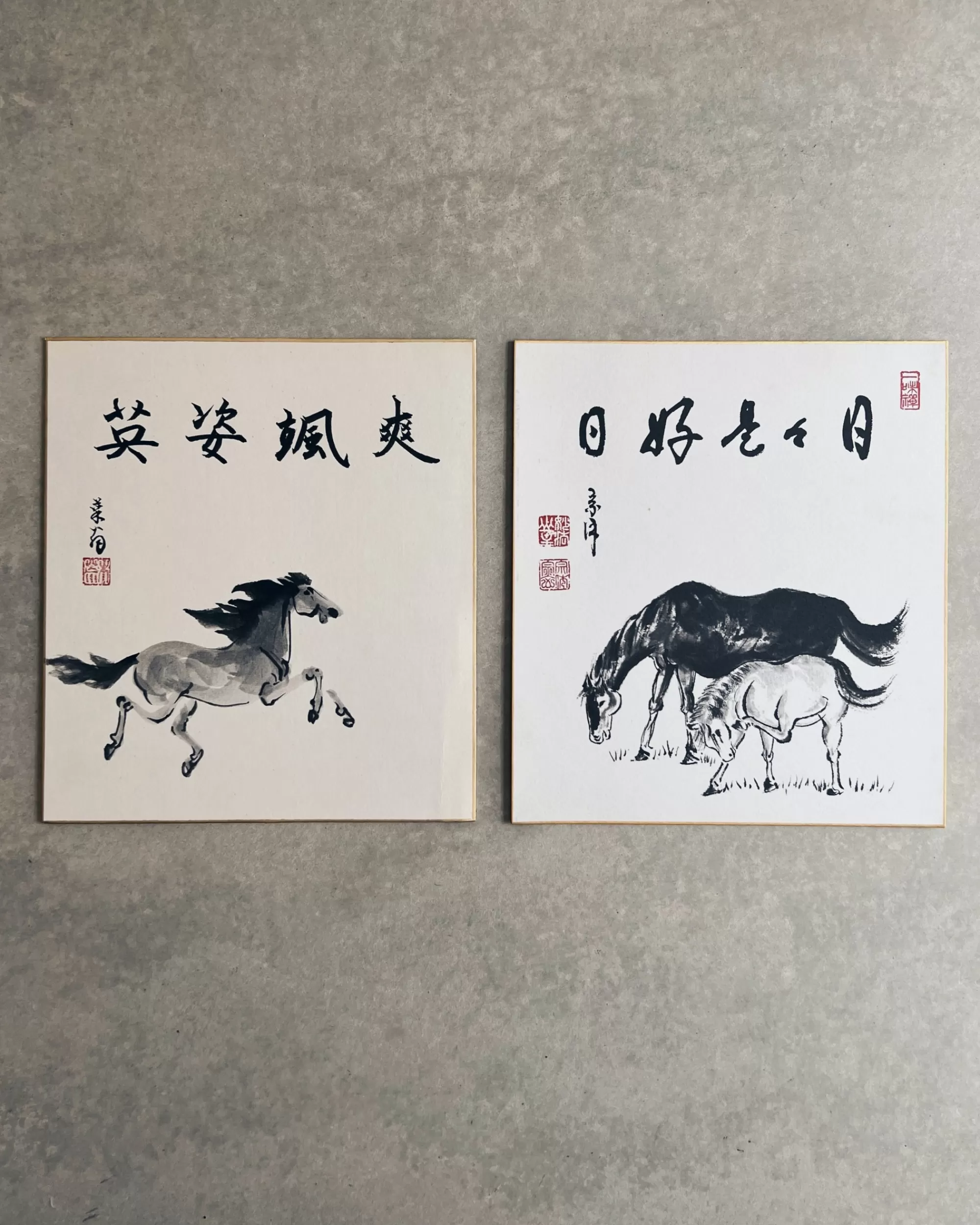 Discount the maker Vintage Japanese Shikishi Painting