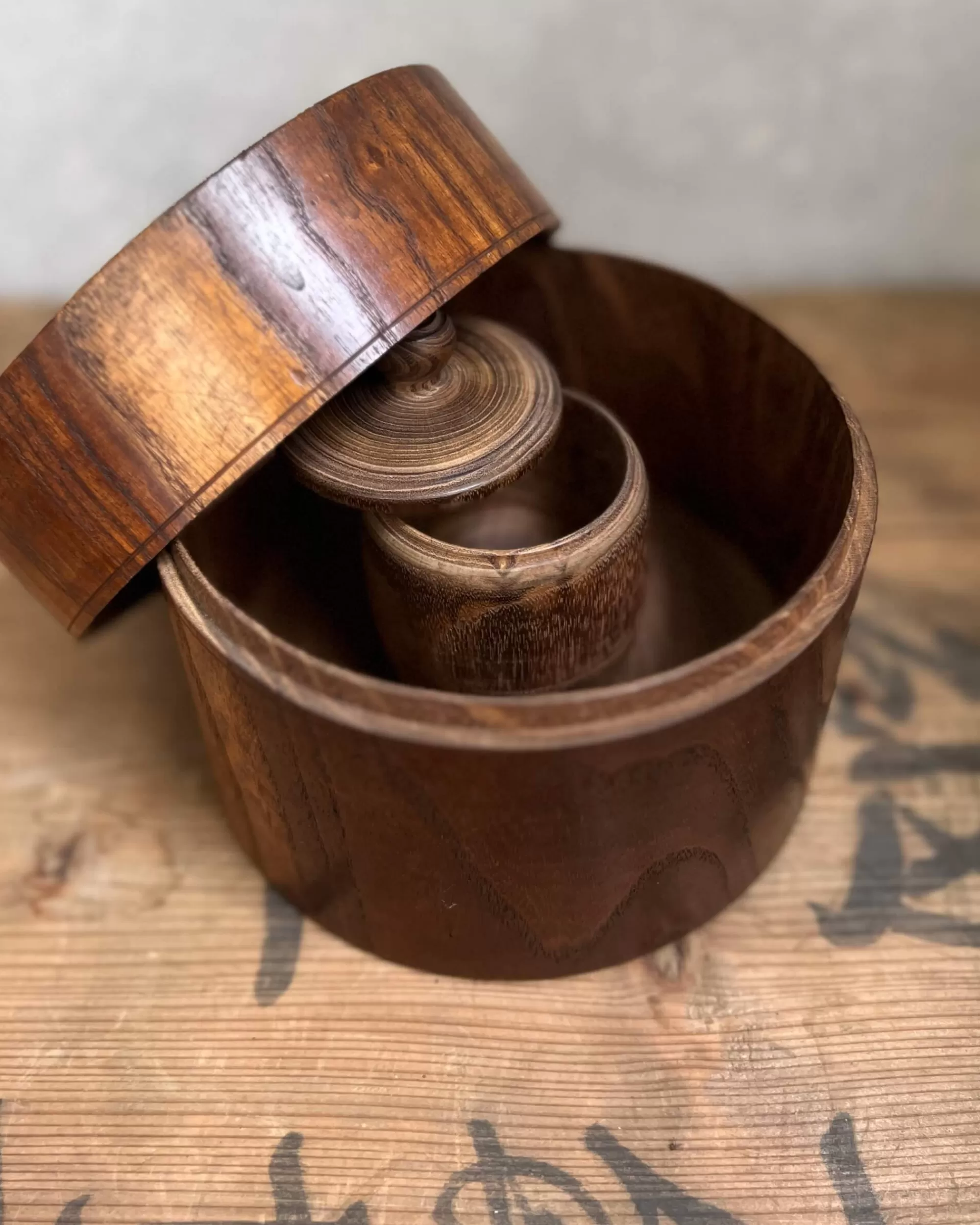 Discount the maker Vintage Japanese Wooden Container