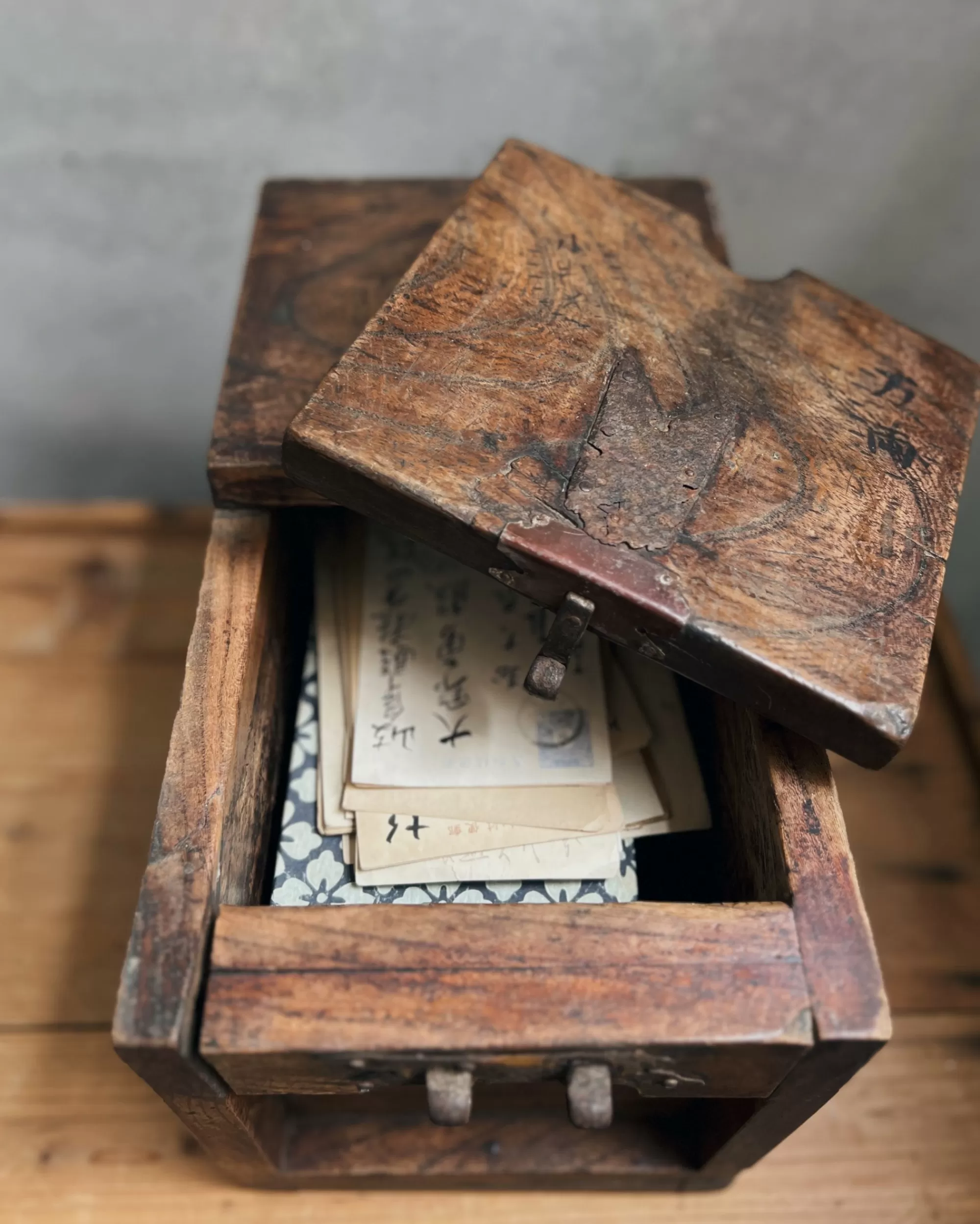 Discount the maker Vintage Japanese Zenibako Merchant's Chest
