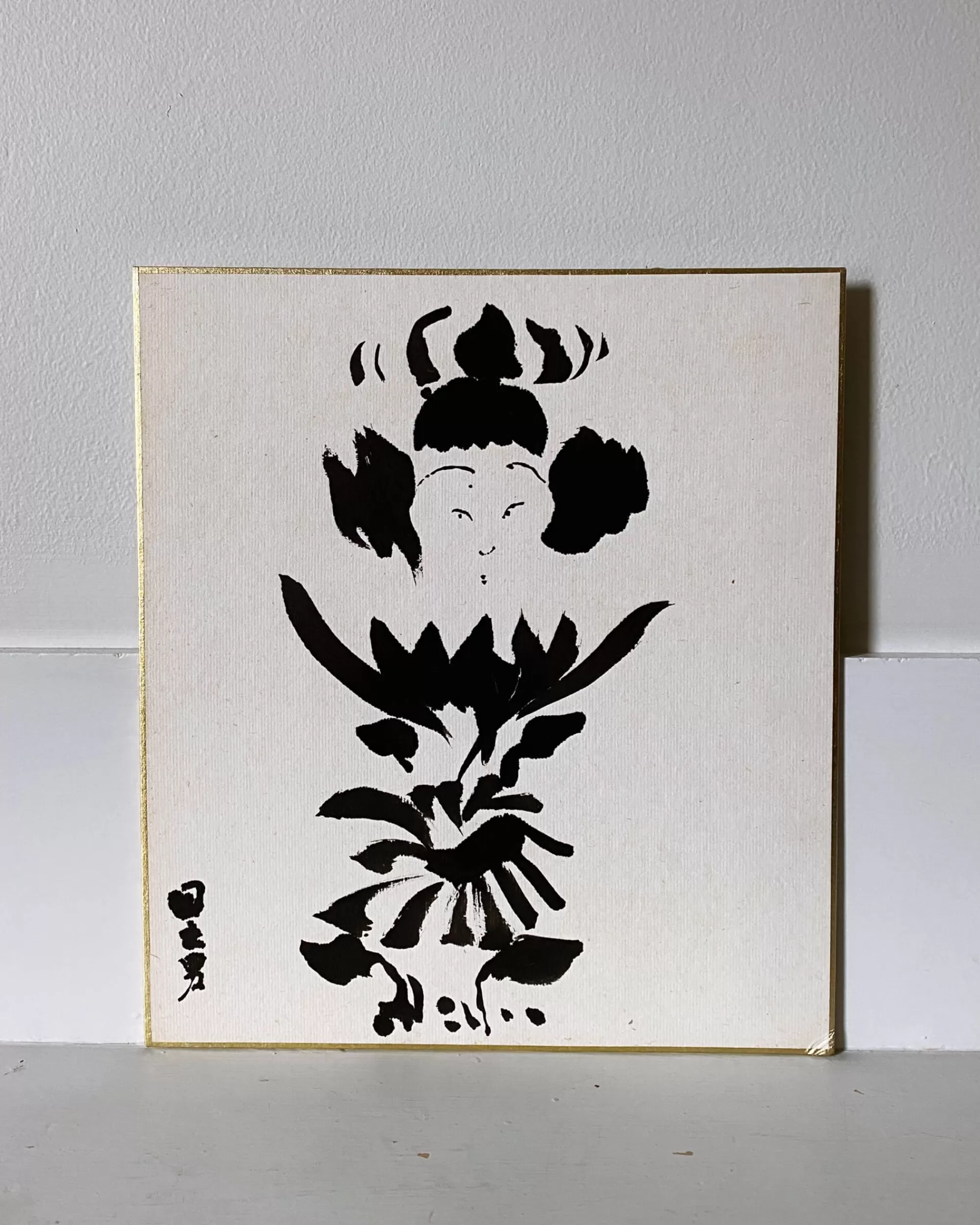 Cheap the maker Vintage Kokeshi Shikishi Painting