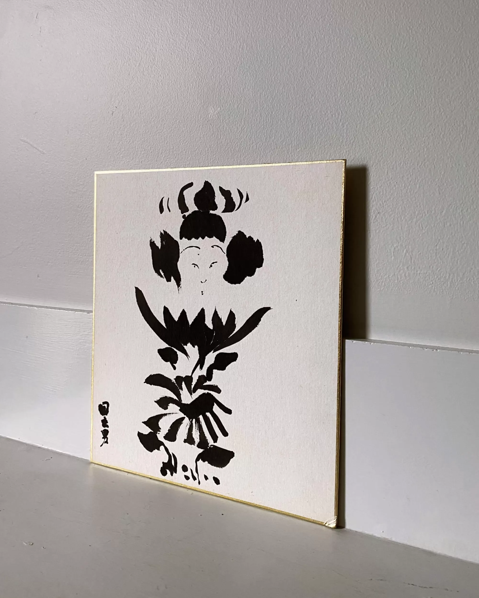 Cheap the maker Vintage Kokeshi Shikishi Painting