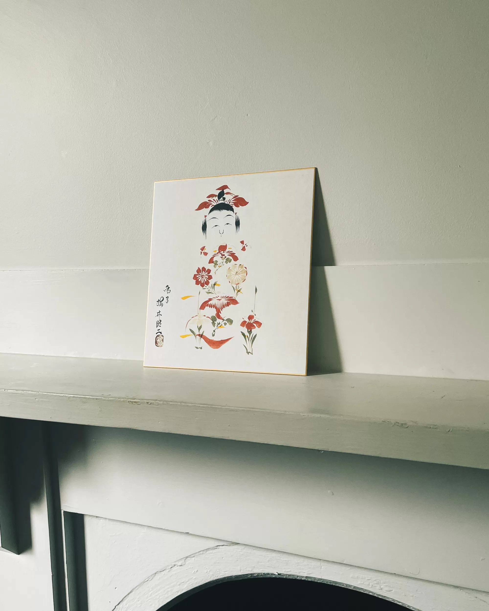 Sale the maker Vintage Shikishi Kokeshi Painting