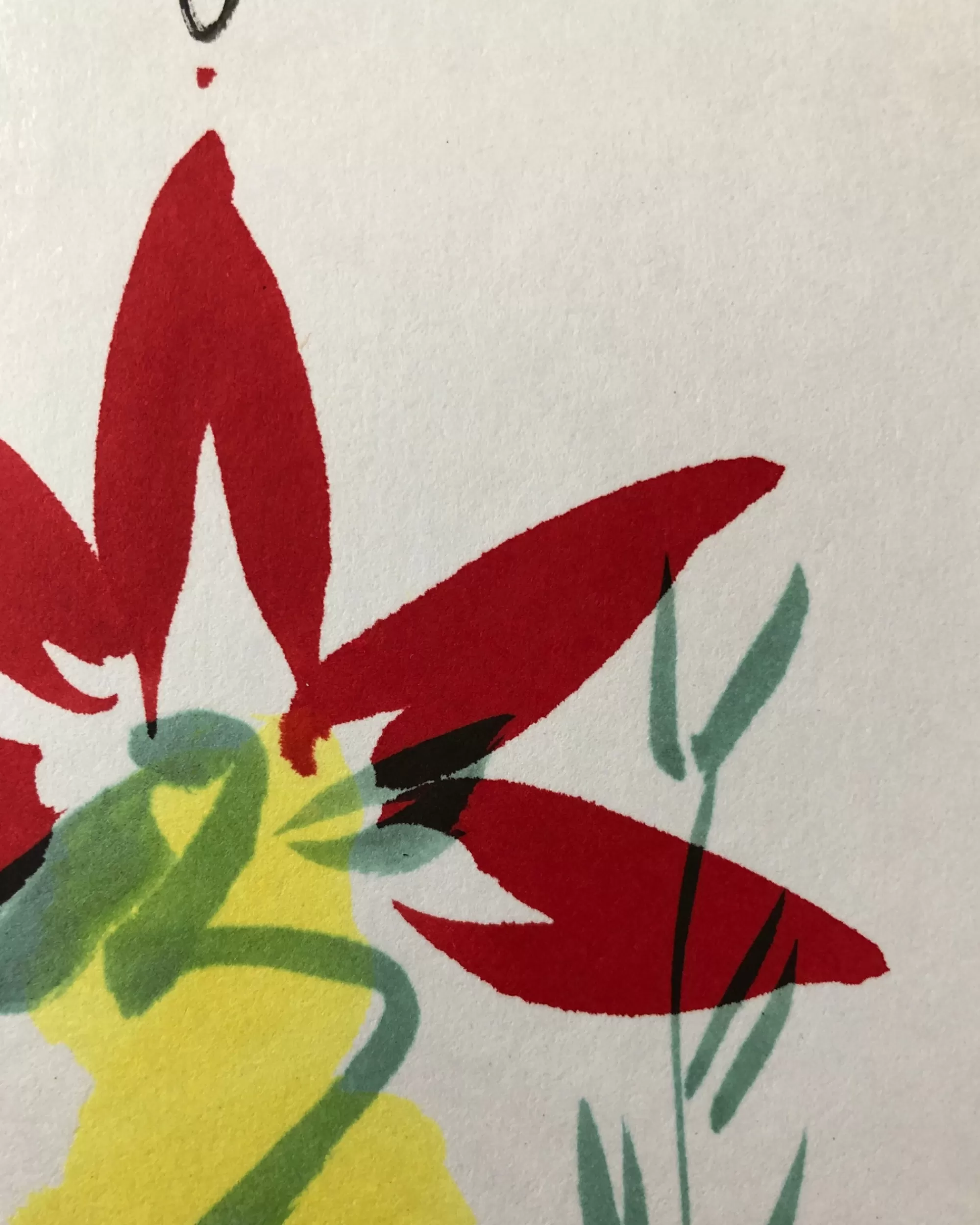 Best the maker Vintage Shikishi Kokeshi Painting